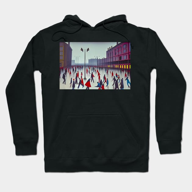 Skating on the Lowry Ice Rink Hoodie by PictureNZ